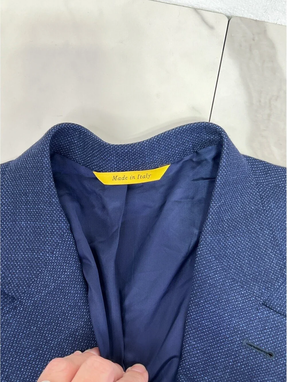 Canali Men's Blue Wool Blazer Suit Jacket US Size 40 / EU Size 58 L